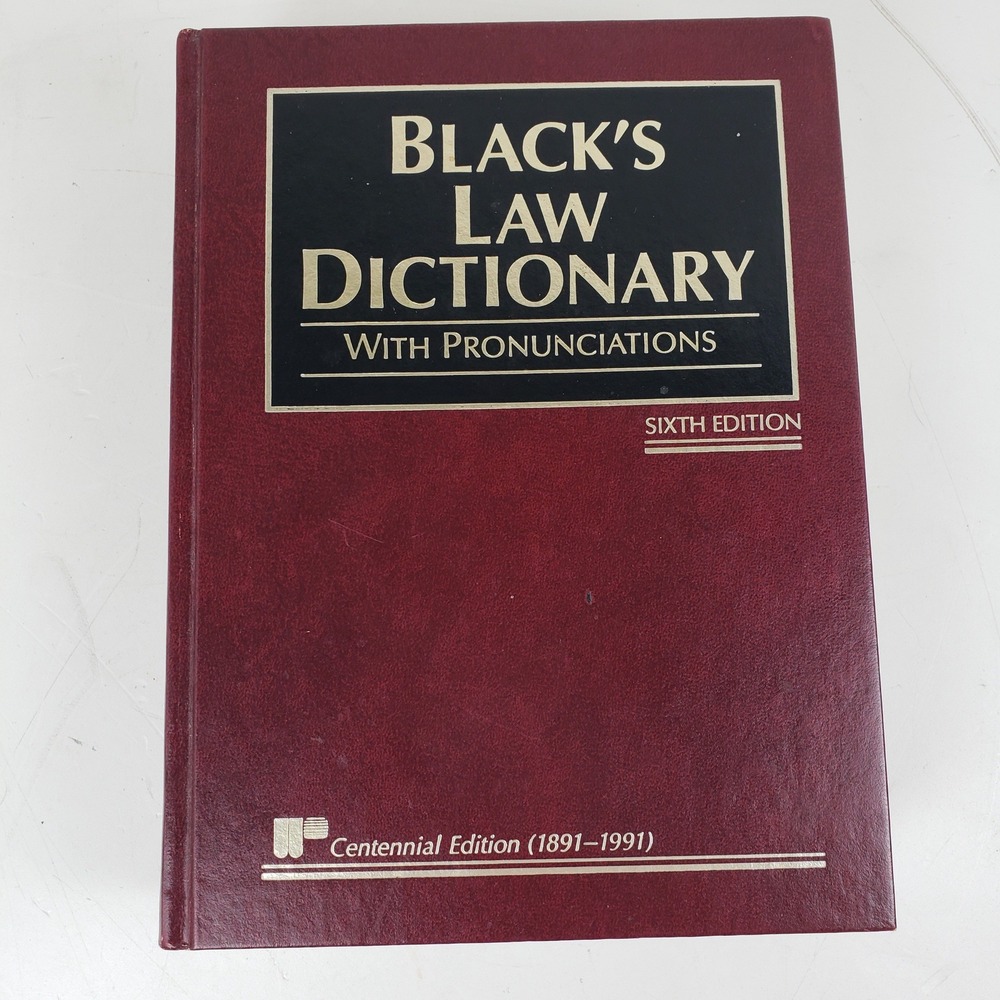 Black's Law Dictionary 6th Edition Centennial Edition 1991 West Hardcover
